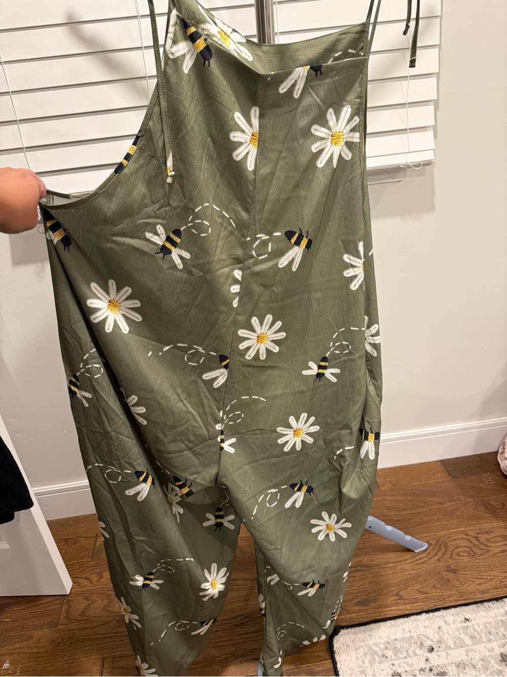 Olive Green Daisy & Bee Jumpsuit